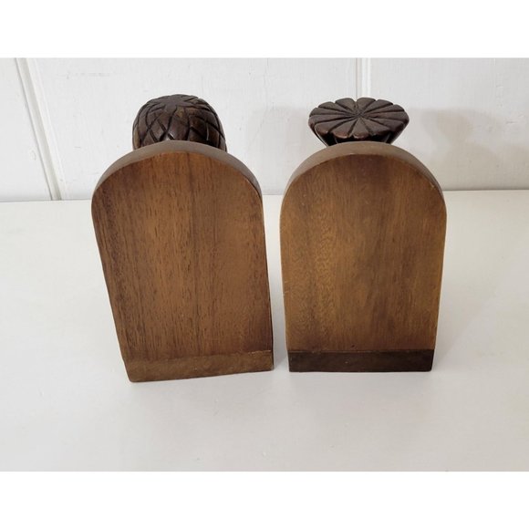 Wood Bookends with Pineapple Finials - Picture 5 of 5